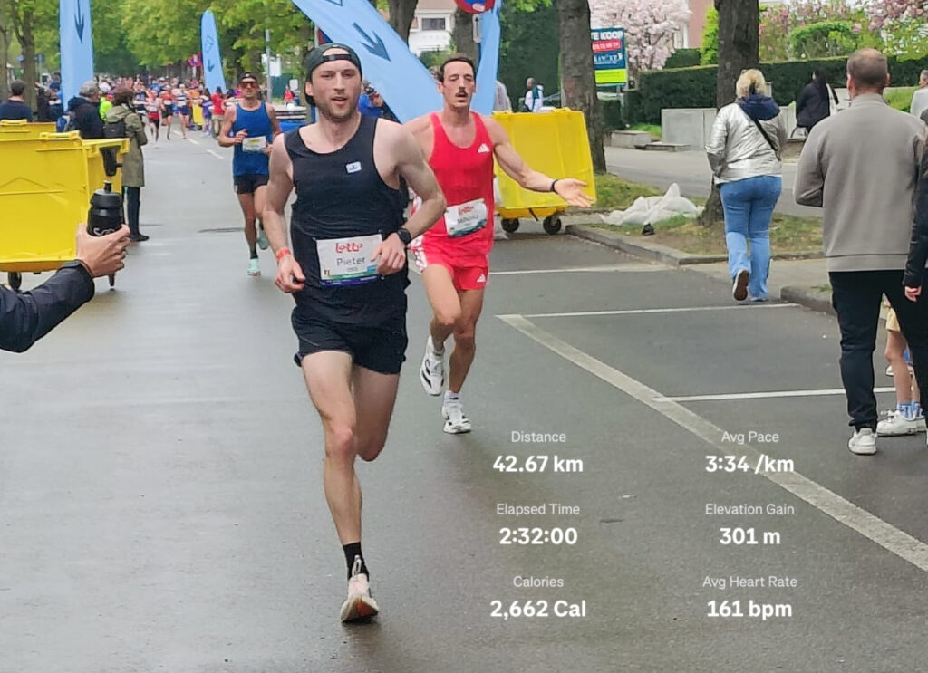 Pieter Robberechts running a marathon